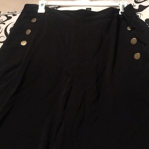 Black wide legged ankle dress pants NEVER WORN